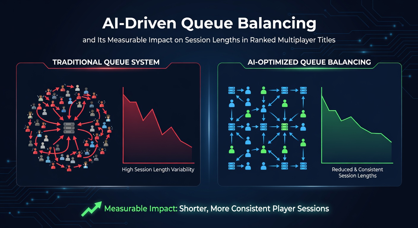 Graph displaying increased session lengths after AI queue implementation in ranked games